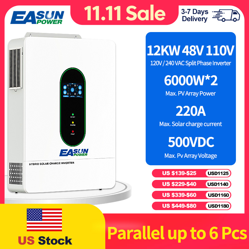Grid Tie Inverter Limiter 2000W - Inversor solar bifásico EASUN US 12KW