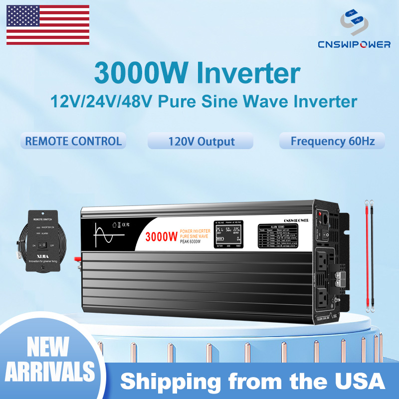 Inverter Pure Sine Wave 60Hz 120V 3000W - Inversor de Onda Senoidal Pura 3000W