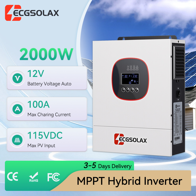 Grid Tie Inverter Limiter 2000W - Inversor Solar Híbrido MPPT ECGSOLAX 2000W