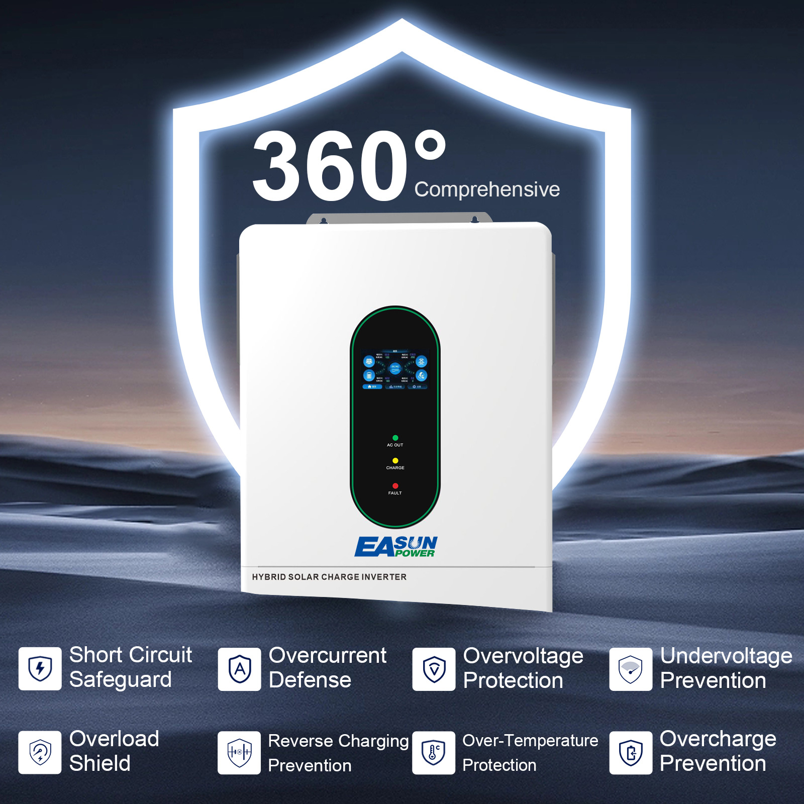 Inversor Solar EASUN POWER 12K - Grid Tie Inverter Limiter 2000W avaliação e preço